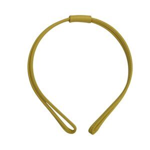 A Fior Di Pelle Italian Leather Headband Yellow Womens One Size